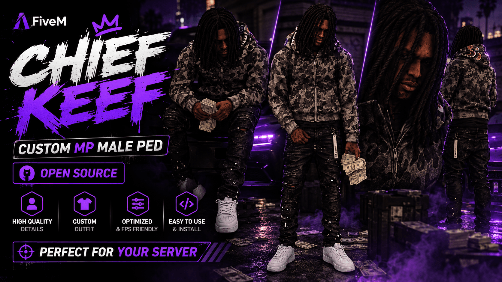 🔥 CHIEF KEEF — Custom FiveM Male Ped